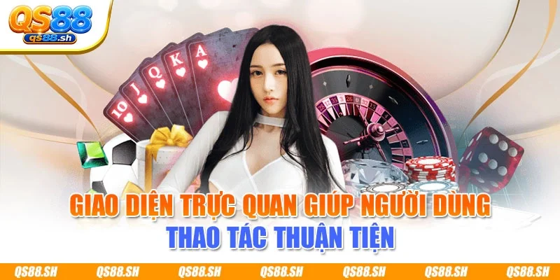 Giao diện trực quan giúp người dùng thao tác thuận tiện